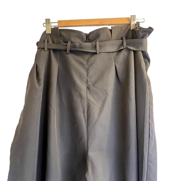 Fashion Nova Women's Pants 2X Black Wide Legs Waist Tie - Picture 3 of 11